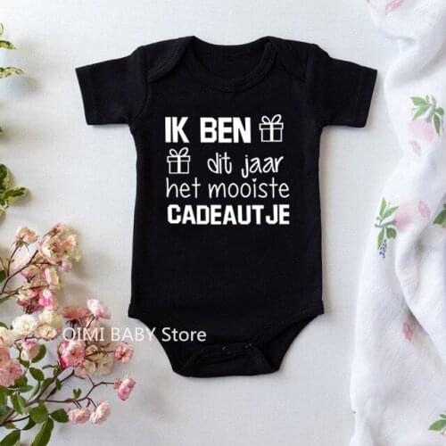 2021 Baby Bodysuit het mooiste cadeautje Newborn Funny Jumpsuit Present Infant Short Sleeve Cotton Body Baby Playsuit Clothes