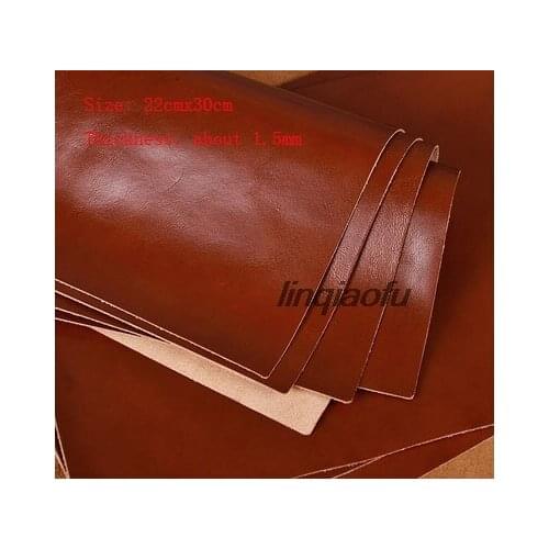 Oil wax leather handmade DIY leather fabric thin trim