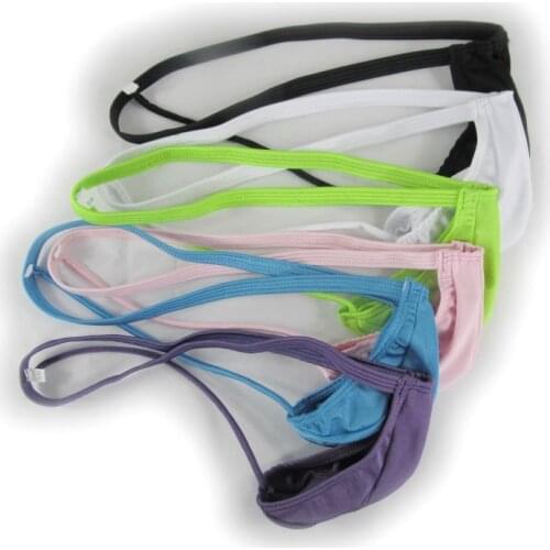Mens Small Front Contoured Pouch Thong G-string Swim G4171