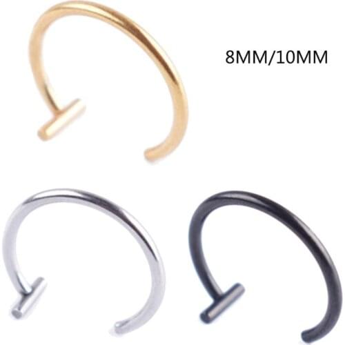 5 Pcs Fake Piercing Stud Set Ear Lip Nose Rings Fake Diaphragm Clip with Perforated Lip Hoop Body Jewelry