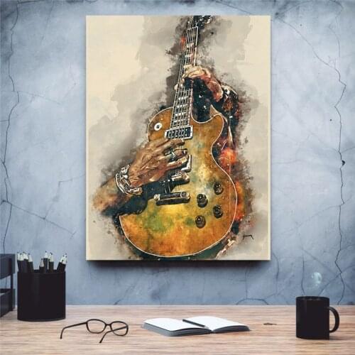 Wall Art Posters Canvas Prints Rock Guitar Canvas Painting Tableau Mural Poster Decorative Nordic Style Canvas Art Tuinposter
