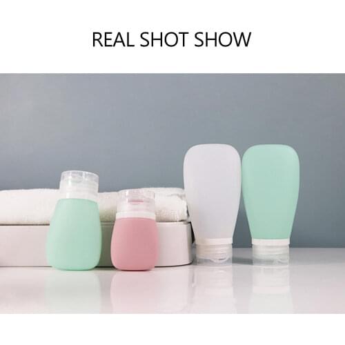 38/60/90ml Leak-proof Silicone Empty Travel Bottle Bpa-free Refillable Cosmetic Jar Travel Portable Shower Shampoo Bottle New