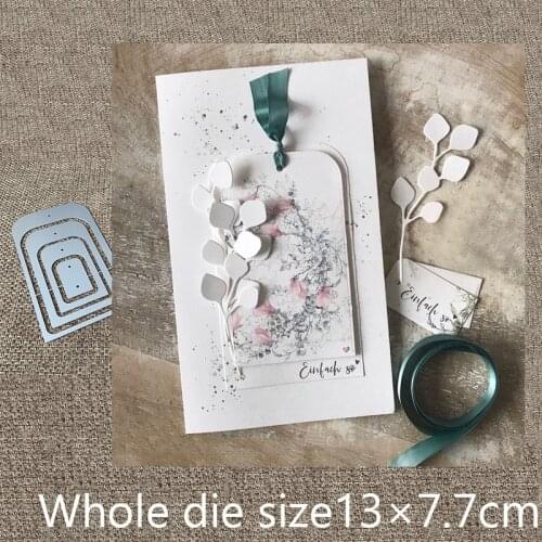 New Design Craft Metal Cutting Die cut dies 4pcs tag labels decoration scrapbook Album Paper Card Craft Embossing die cuts