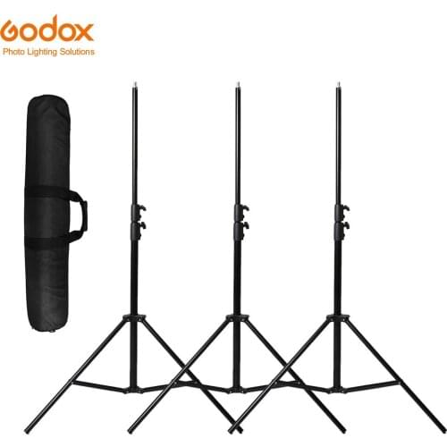 Godox 3pcs 280cm 2.8m 9FT Pro Heavy Duty Light Stand with 100cm Carry Bag for Studio Speedlite Flash DE300 DE400 SK300 SK400