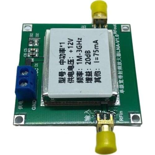 Pcb Ultra Low Noise Amplifier rf amplifier Broadband Amplifier Lna 1-3000mhz 20db Gain