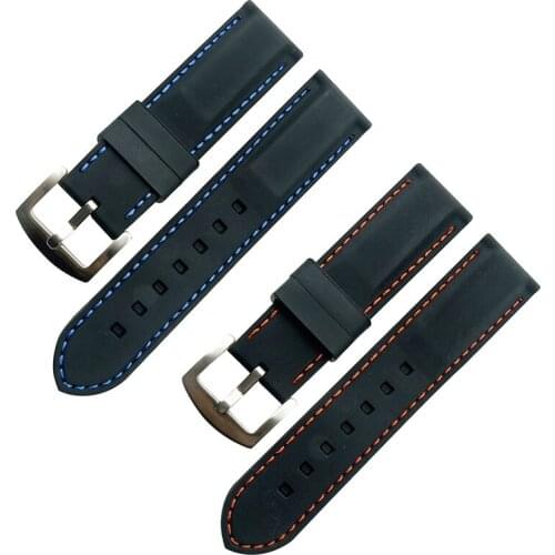 Watch Strap Belt Waterproof 20mm 22mm 24mm 26mm Silicone Wristband For Summer Outdoor Sports Men Women Watch Bands Accessories