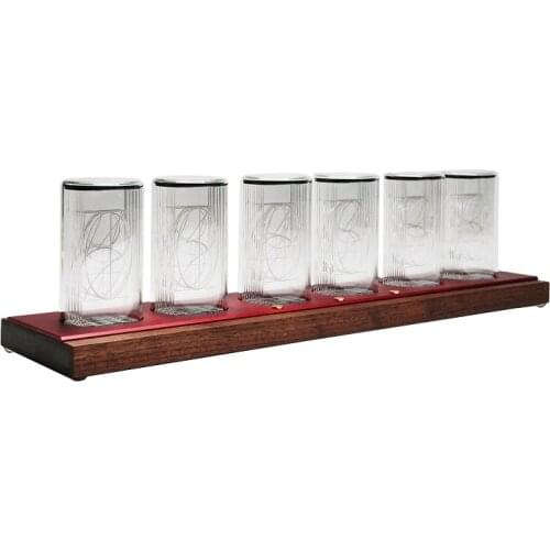 Luxury Digital Clock Time Tube Glow Tube RGB Desk Clock Creative LED Digital Desktop Clocks Silent Watch Home Decor Gift Ideas