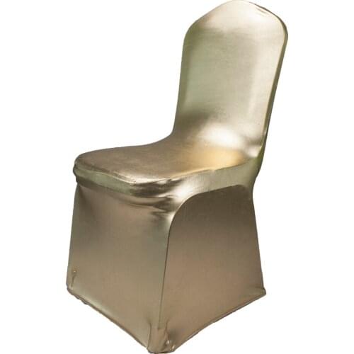 Fancy banquet gold silver chair cover for wedding, chair covers factory in china spandex