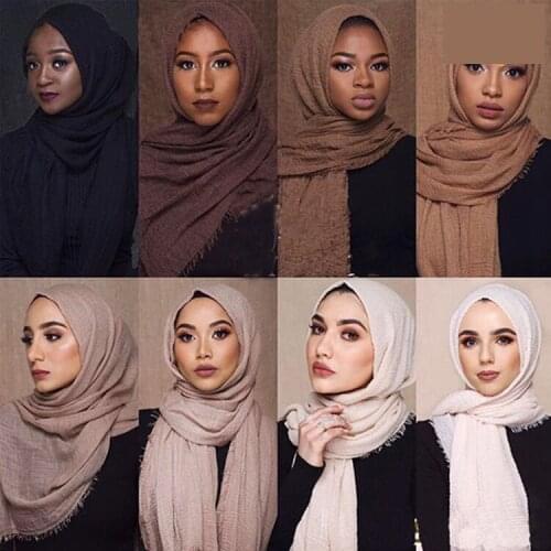 Designer Brand Scarf Women Warm Cotton Scarfs For Ladies Shaws Wraps Muslim Hijabs Solid Color Headband Bandana Pashmina Stoles