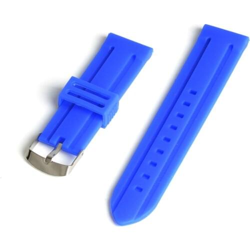 20mm Blue Silicone Sports Watch Band Strap Buckle Design Watchband Kid Watch strap Repalcement horlogeband bande de montre