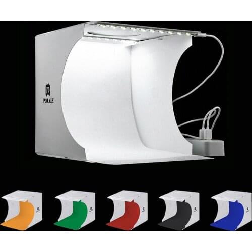 Dual LED Panels Folding Portable Photo Video Box Lighting Studio Shooting Tent Box Kit Emart Diffuse Studio Softbox lightbox