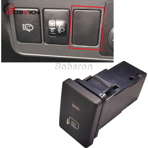 Blue Green Orange Light Car Rearview Mirror Heating Switch Push Button with Connection Wire For Toyota Corolla 2007-2018