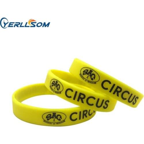 YERLLSOM 100pcs/Lot Free shipping custom 1color printed custom rubber bands silicone bracelets for events Y20060901
