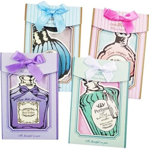 1 Pcs/lot Novelty Perfume Bottle Shape Postcard Christmas Greeting Card Birthday Wedding Gift Cards Vintage Postcards