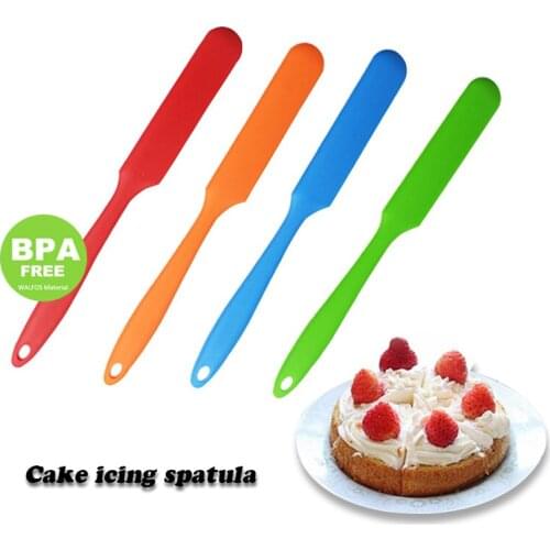 1PCS Long Handle Silicone Spatula Cake Cream Mixer Baking Batter Scraper Pastry Tools Kitchen Accessories Bakery Tools