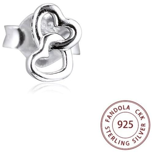 100% 925 Sterling Silver My Loves Single Stud Earrings for Woman Earrings Women Silver 925 Ear rings Original Jewelry pendientes