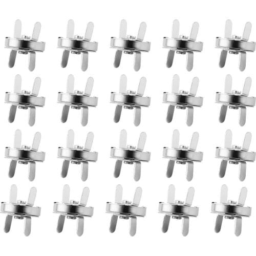 20pcs Bag Purse Clasps Magnetic Buttons Snaps Fasteners Handbag Craft Sewing Leather Coat Buttons Bag Parts Accessories