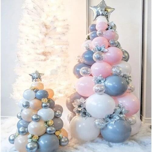 72Pcs Merry Christmas Balloons Red Green White Xmas Tree Foil Balloons For Home School Kids Christmas Holiday Party Decorations