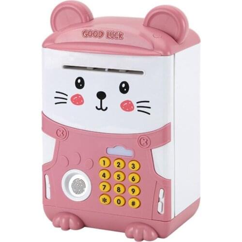 Automatic Scroll Paper Money Coin Bank Electronic Piggy Bank ATM Password Saving Bank for Kids Simulate Fingerprint