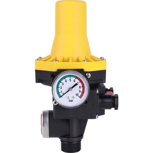 10A 220V-240VAC IP65 Waterproof Adjustable Water Pump Pressure Controller Automatic Electronic Pressure Switch with Gauge