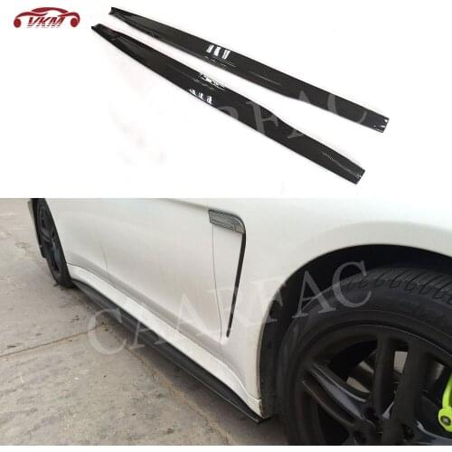 Carbon Fiber Side Skirts Aprons For Porsche Panamera 970 2014 2015 2016 Door Bumper Bottom Cover Car Styling