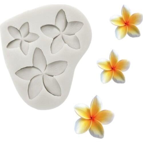 Frangipani flower silicone mold fudge mold sugarcraft cake decoration tool chocolate sugar mold