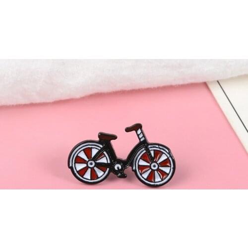 I Love My Bike Retro Red Bike Enamel Pin Badge Brooch Gift Bicycle Cycling Cycle Cartoon Metal Brooch for Coat Jackets Bag Pin