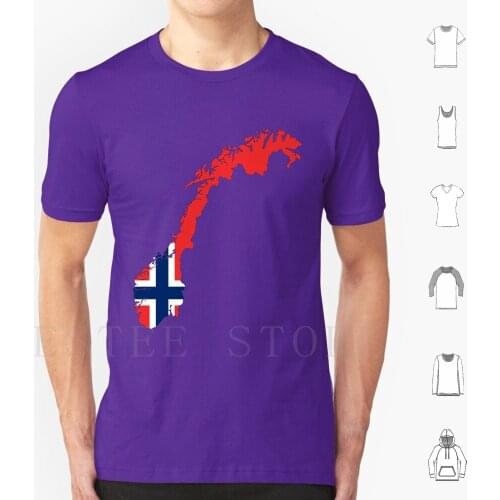 Norway Flag Map T Shirt Cotton Men Diy Print Norwegian Norge Oslo Europe Patriot