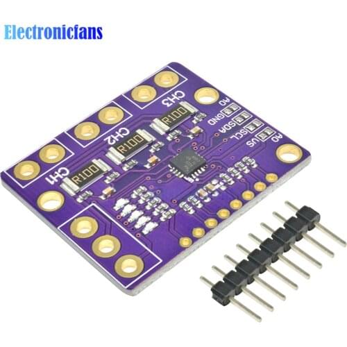 INA3221 Triple-Channel Shunt Current Power Supply Voltage Sensor I2C SMBUS Interface Power Detection Board Module with Pins
