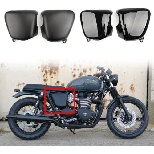 T100 Left&Right ABS Battery Cover Side Fairing Panel Protection For Triumph BONNEVILLE T100 SE ACE Thruxton 900 Scrambler 01-16