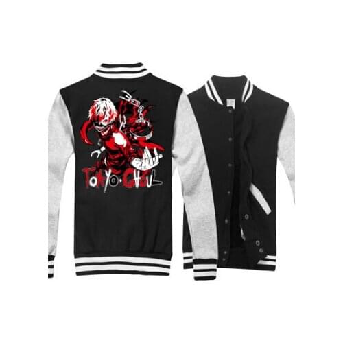 Hot selling Tokyo Ghoul cosplay costume combat blood mask hoodie baseball coat hoodie jacket