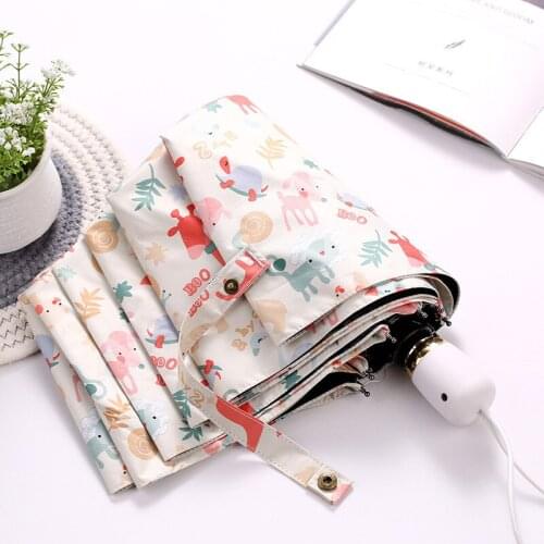 Anti-UV Pocket Mini Umbrella Rain Women Windproof Durable 3 Folding Sun Umbrellas Portable Sunscreen Female Parasol