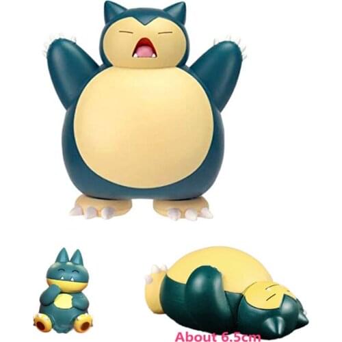 Cartoon Cute Snorlax Pokemons Action Figure Toys Kawaii Snorlax Pokemons Toys Figuras Modle Dolls Birthday Gifts for Kids