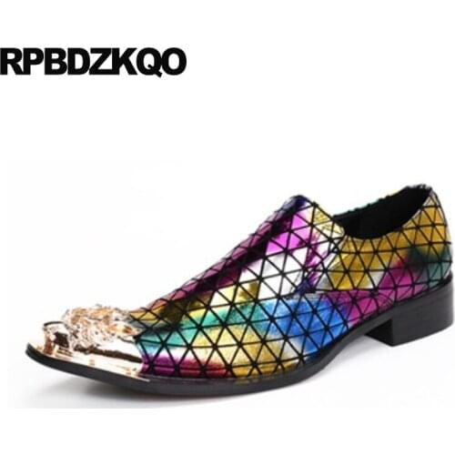 46 Big Size Python Leather Metal Toe Men Dress Shoes With Tips Snakeskin Pointed Luxury Alligator Snake Prom Crocodile Wedding