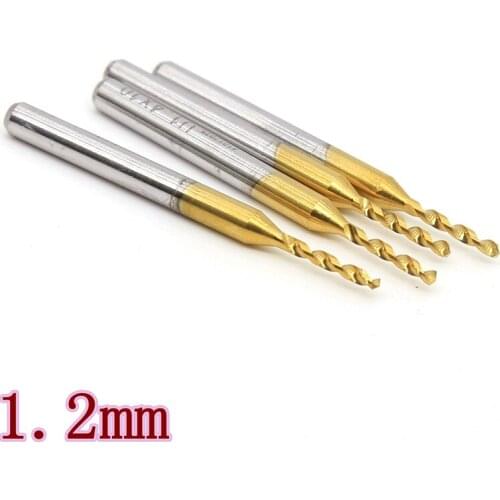 HANGXIN 1.2mm Carbide PCB Bit Set 10PCS Metal Milling CNC Router Woodworking Tools, Dremel Hand Tools, Machine Accessories
