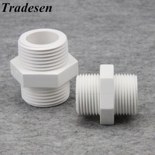 1pc PVC White 1/2" 3/4" 1" Male Thread UPVC Pipe Connector for Garden Irrigation System Water Pipe Straight Connector