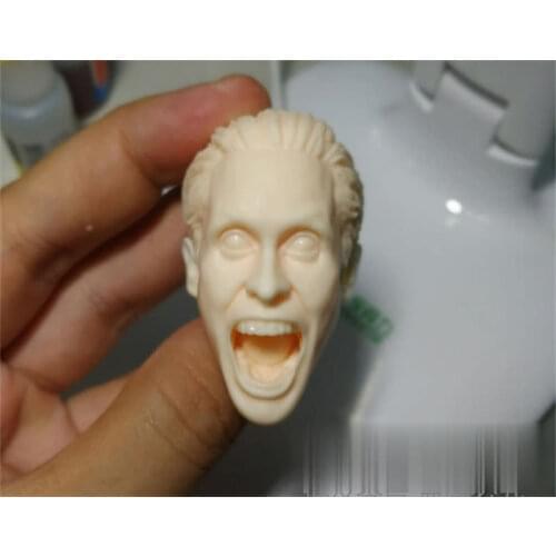 Unpainted 1/6 Scale Movie Character Joker Panic Ver. Head Sculpt Head Model For Action Figure Dolls Body Sketch Practice
