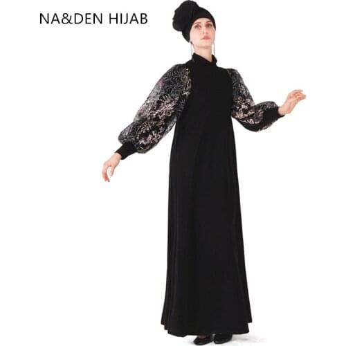 New design online shopping OEM premium black long sleeve maxi women fashion modest islamic clothing wholesale dress abaya
