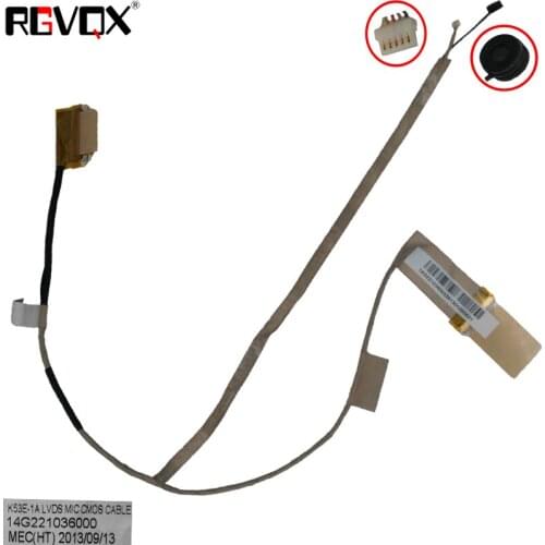NEW Laptop LCD Cable For ASUS K53E X53S K53SC(without mic,version 2) P/N 14G221036000 14G221036002 Notebook LCD LVDS CABLE