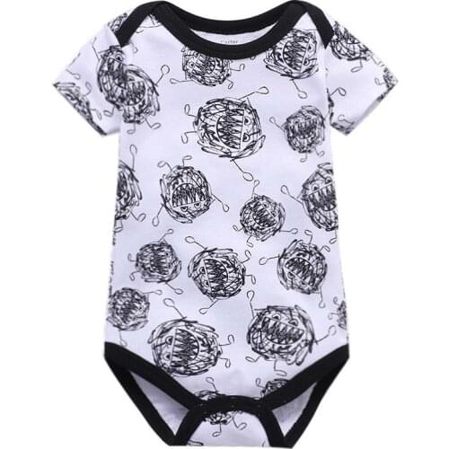 Wholesale Newborn baby bodysuits short sleevele baby clothes 0-24M baby Jumpsuit 100%Cotton baby clothing Infant sets