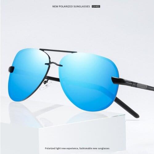 OYDCH High-Grade Aluminum Magnesium Mens Polarized Sunglasses Drivers Driving Glasses Frameless Ladies Sunglasses