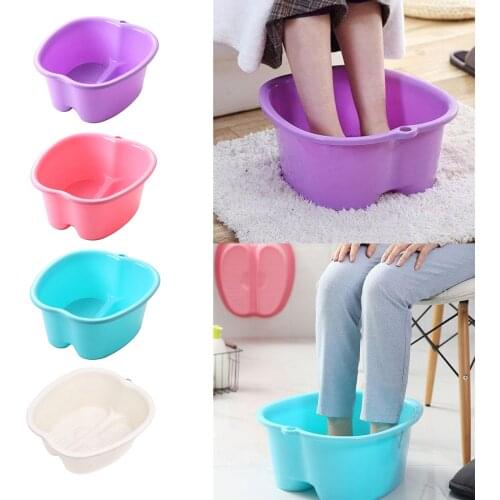 Multi-color Foot Bath Basin Plastic Foot Spa Treatment Basin Bucket for Home, 38.5x34.5x18cm