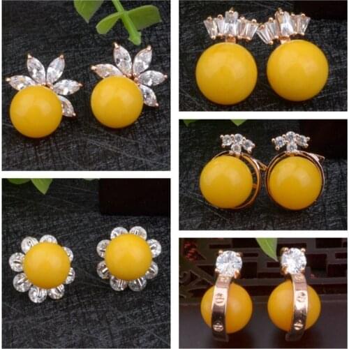 Baltic Ambers earrings for Unisex Cool Stunning Genuine Natural Stone Trendy Antique Silver Jewelry Punk Wedding earring