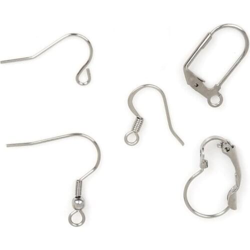 30-600pcs/lot Stainless Steel Earring Hook Earrings Clasp Earring For Jewelry Making Earrings DIY Jewelry Findings
