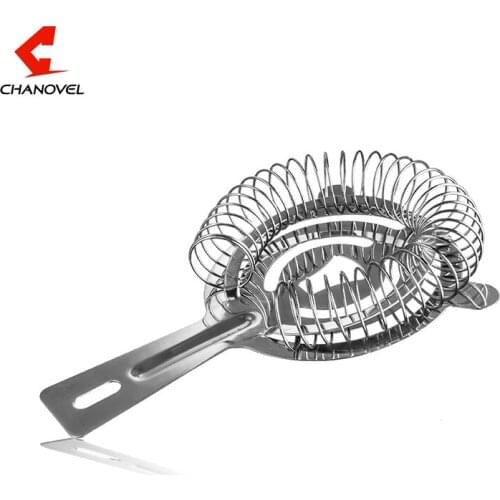 CHANOVEL Cocktail Shaker Bar Wire Mixed Drink Ice Strainer Stainless Steel Colander Filter Cocktail Bar Accessories Tools