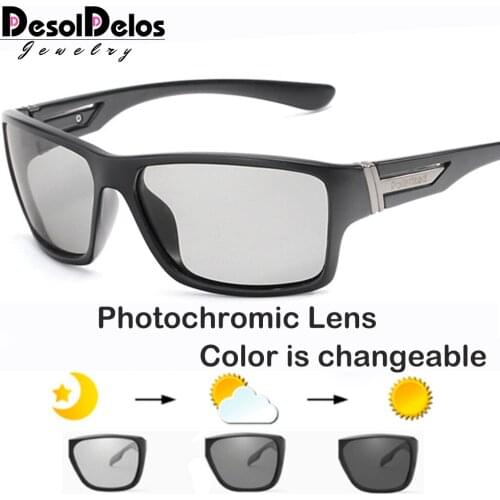 DD Brand Polarized Photochromic Sunglasses Unisex Lens Eyewear Square Men Women Classic Anti Glare Glasses Fashion Goggles