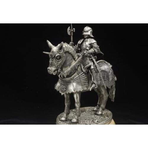 Medieval Gothic Armor Knight 1/18 90mm Tin Metal Ancient Soldier Model Figurines Home Decoration Collection