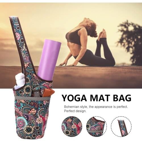 Yoga Mat Bag Casual Fashion Canvas Yoga Bag Backpack with Large Size Zipper Pocket Fit Mats Yoga Mat Tote Sling Carrier spot
