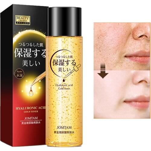 Hyaluronic Acid Facial Toner 24k Gold Essence Pore Minimizer Face Tonic 200ML Hydrating Moisturizing Whitening Skin Care Toners