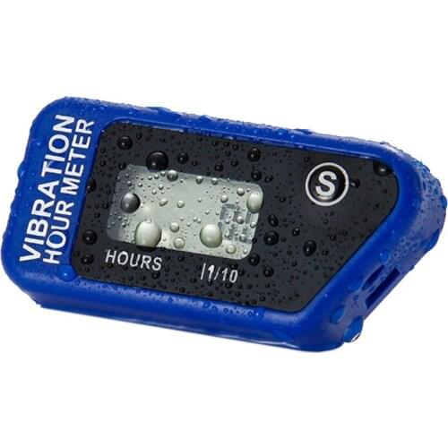 Free shipping RL-HM016B! Resettable LCD Wireless Vibration Hour Meter For chainsaw pit bike lawn mower snowmobile ATV marine